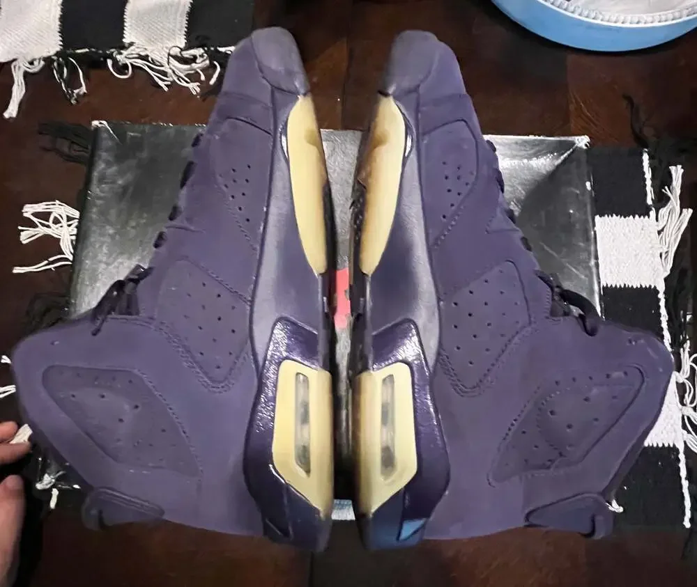 Air Jordan 6 Retro GG 'Purple Dynasty' Basketball Shoes 7.5 youth